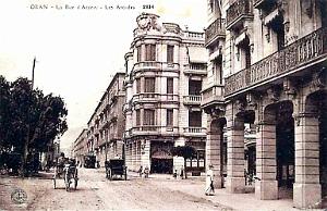 ORAN - PLACE DES VICTOIRES ET RUE D'ARZEW -1914